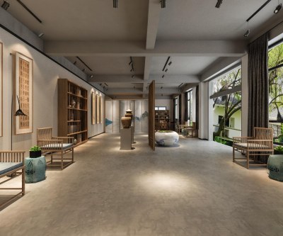 新中式展厅3D模型下载